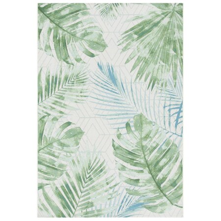 Safavieh 4 x 6 ft. Barbados Outdoor Rectangle Power Loomed Rug Green & Teal BAR590X-4